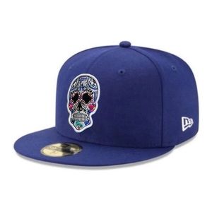 NEW ERA - MLB Hat - Los Angeles Dodgers Sugar Skull 59FIFTY Fitted Cap - Blue